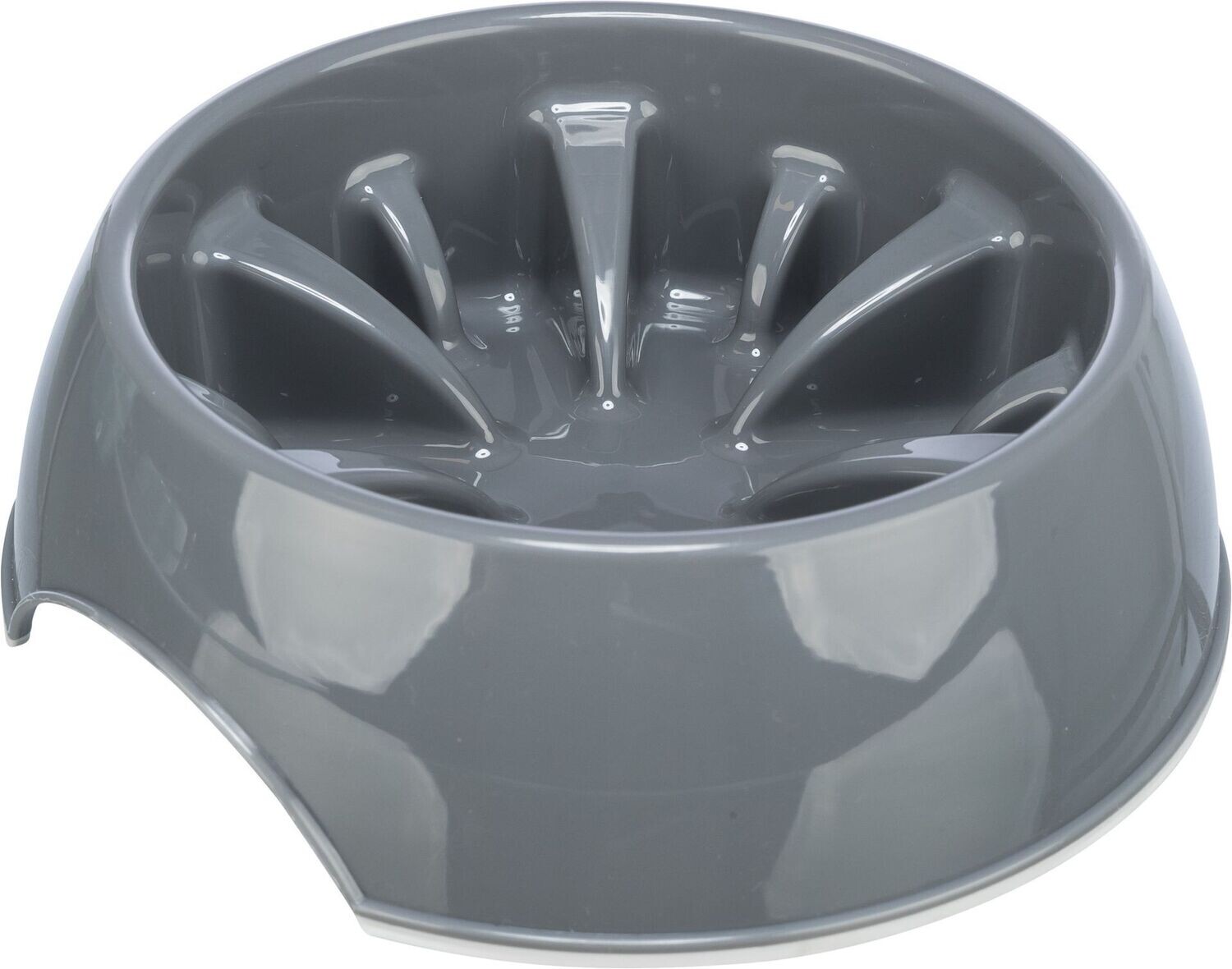 TRIXIE - Slow Feeding ? Kunststoffnapf ? 0,3 l, Farbe: grau