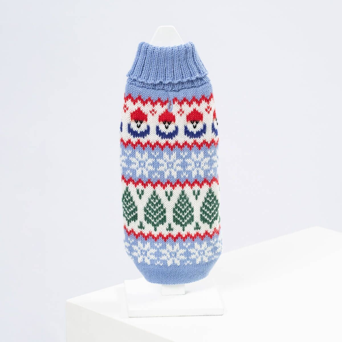 ​Alqo Wasi - Holiday Gnomes Light Blue ? Alpaka-Hundepullover ? ​Gr. XL
