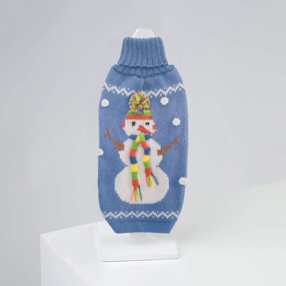​Alqo Wasi - Snowman Light Blue ? Alpaka-Hundepullover ? ​Gr. L