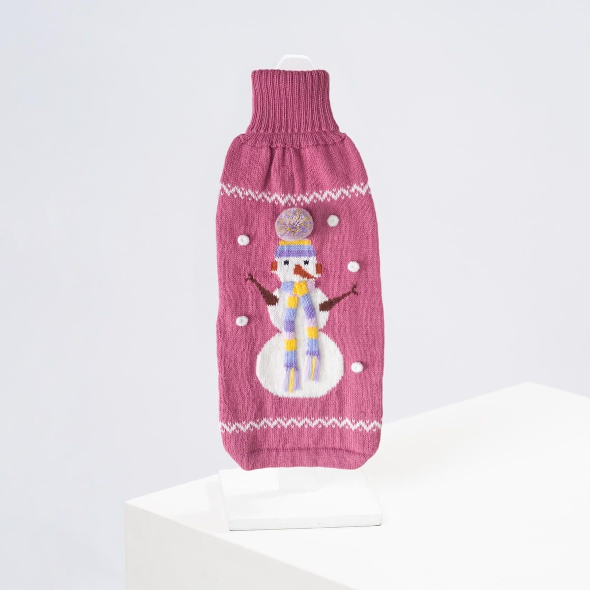 ​Alqo Wasi - Snowman Light Pink ? Alpaka-Hundepullover ? ​Gr. XS