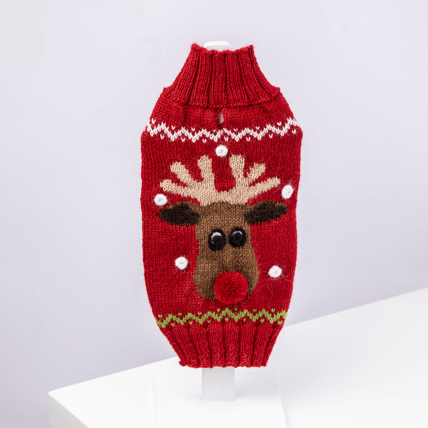 ​Alqo Wasi - Red Rudolph ? Alpaka-Hundepullover ? ​Gr. L