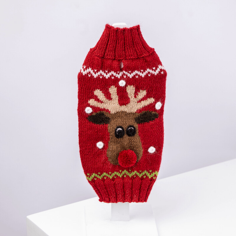 Alqo Wasi - Red Rudolph 🐶 Alpaka-Hundepullover 🐶 Gr. L Alqo Wasi - Red Rudolph 🐶 Alpaka-Hundepullover 🐶 Gr. L