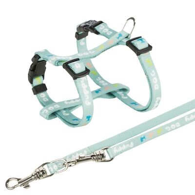 TRIXIE - H-Geschirr für Welpen mit Leine ? mint ? M - L TRIXIE - H-Geschirr für Welpen mit Leine ? mint ? M - L