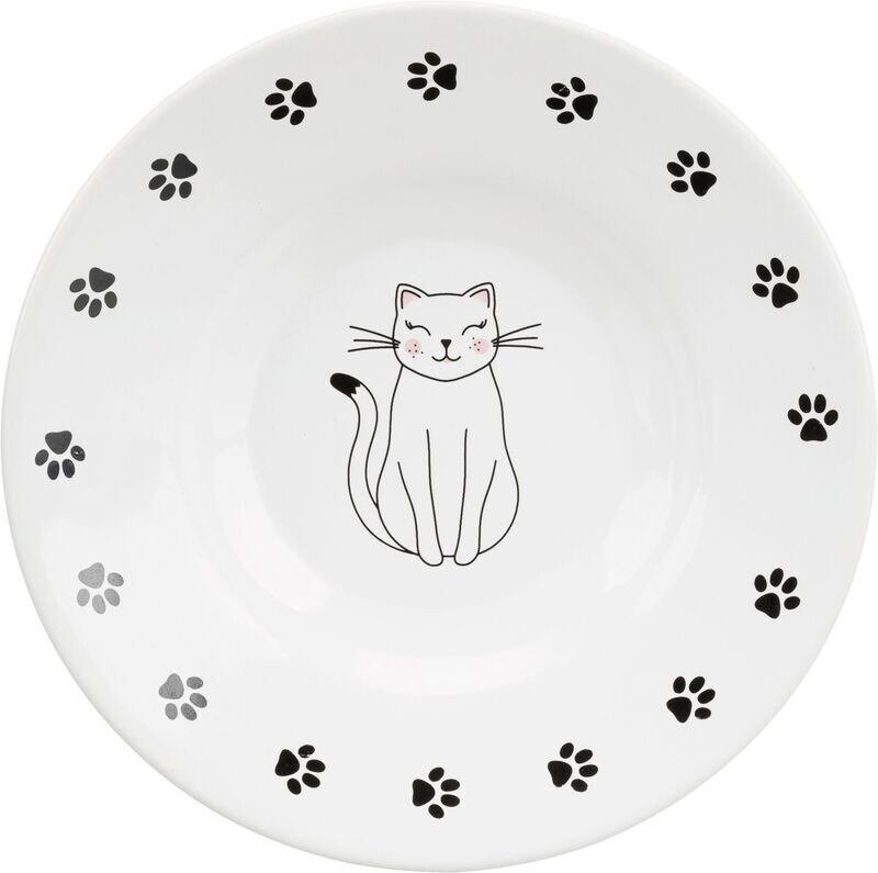 TRIXIE - Keramiknapf 🐱 Katze • weiß 🐱 0,2 l TRIXIE - Keramiknapf 🐱 Katze • weiß 🐱 0,2 l