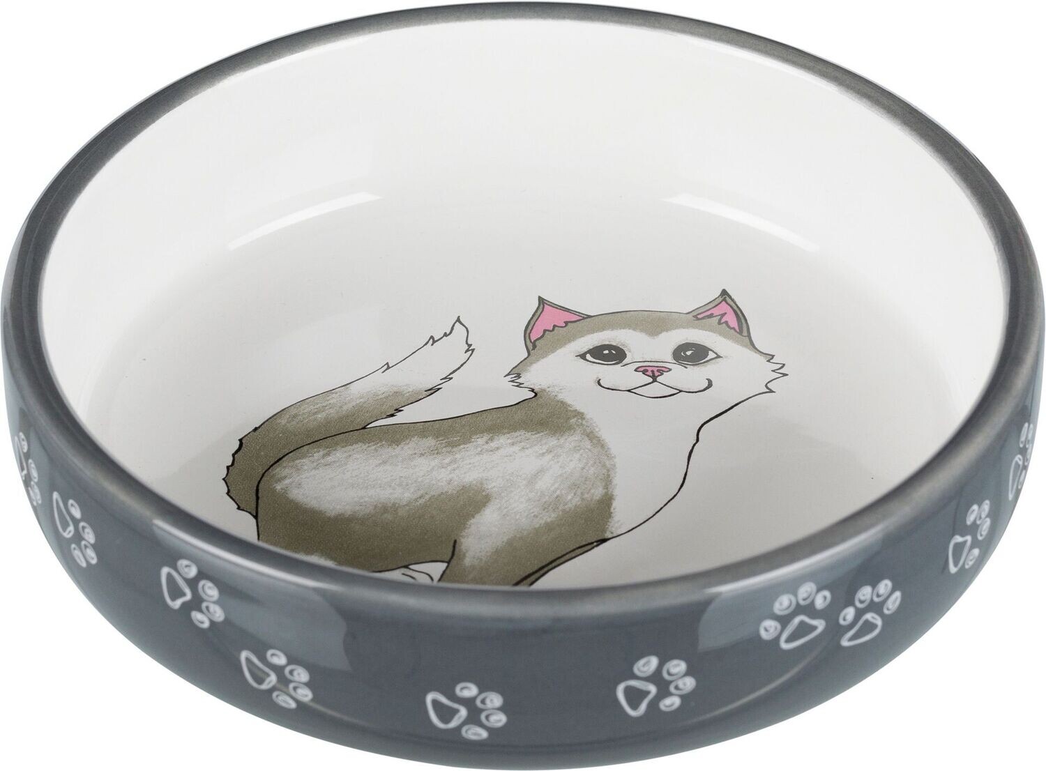 TRIXIE - Keramiknapf ? Katze • grau ? 0,3 l