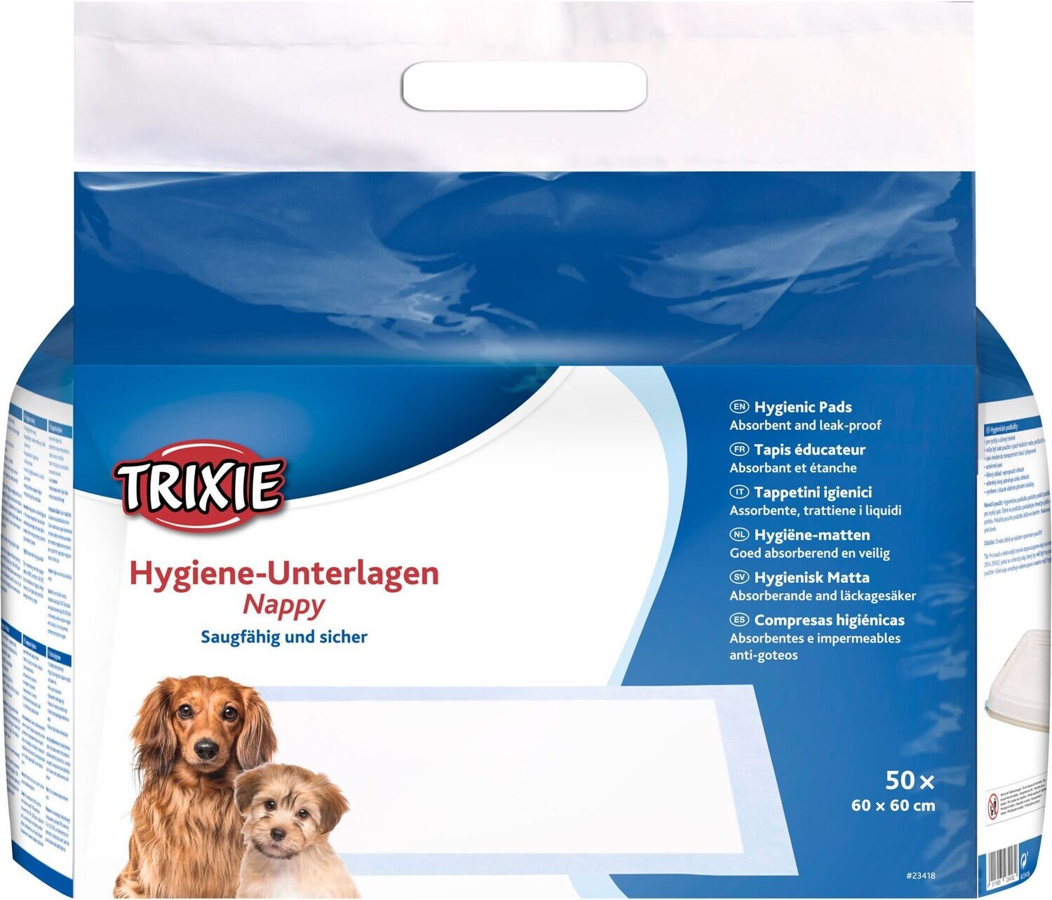 TRIXIE - Hygiene-Unterlage ? Nappy ? 60 x 60 cm • 50 Stück