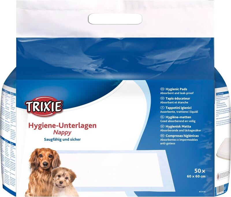 TRIXIE - Hygiene-Unterlage 🐶 Nappy 🐶 60 x 60 cm • 50 Stück TRIXIE - Hygiene-Unterlage 🐶 Nappy 🐶 60 x 60 cm • 50 Stück