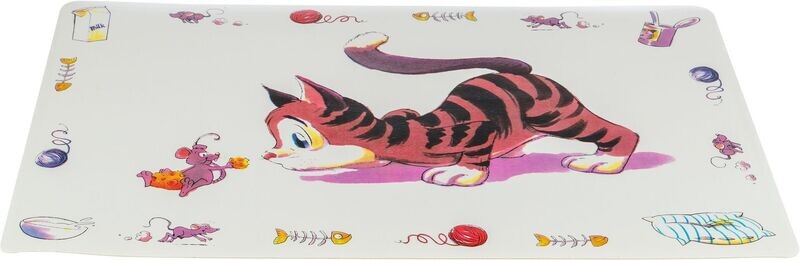 TRIXIE - Napfunterlage 🐱 Comic-Katze 🐱 44 x 28 cm TRIXIE - Napfunterlage 🐱 Comic-Katze 🐱 44 x 28 cm