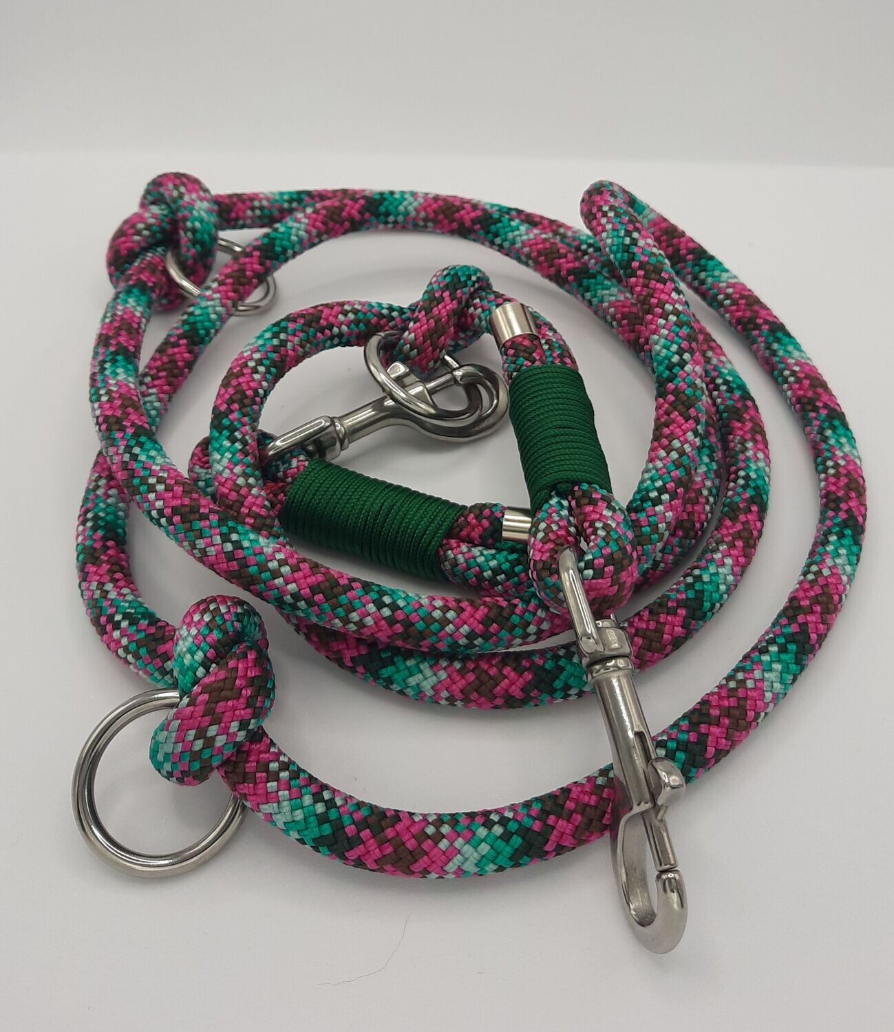 Räuberpony Design - Seilleine ? fuchsia/grün ? 1,85 m • Ø 10 mm