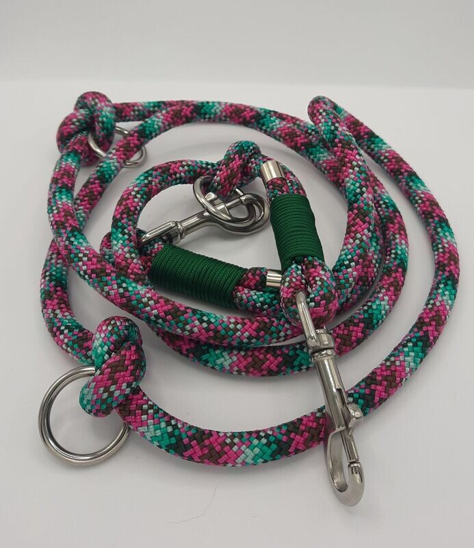 Räuberpony Design - Seilleine 🐶 fuchsia/grün 🐶 1,85 m • Ø 10 mm Räuberpony Design - Seilleine 🐶 fuchsia/grün 🐶 1,85 m • Ø 10 mm