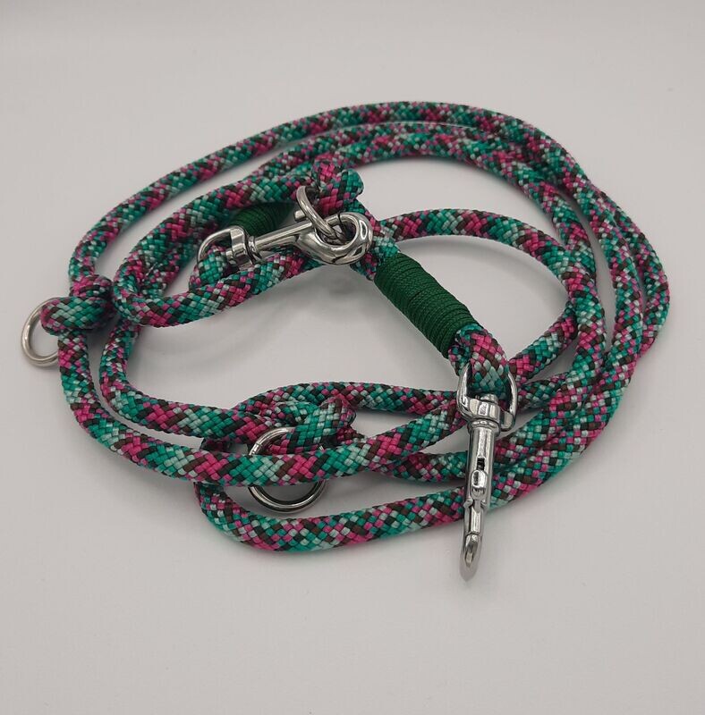 Räuberpony Design - Seilleine 🐶 fuchsia/grün 🐶 1,9 m • Ø 6 mm Räuberpony Design - Seilleine 🐶 fuchsia/grün 🐶 1,9 m • Ø 6 mm