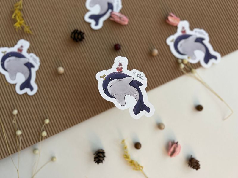 Balu und Flocke auf Tauchreise - Vinyl Sticker 