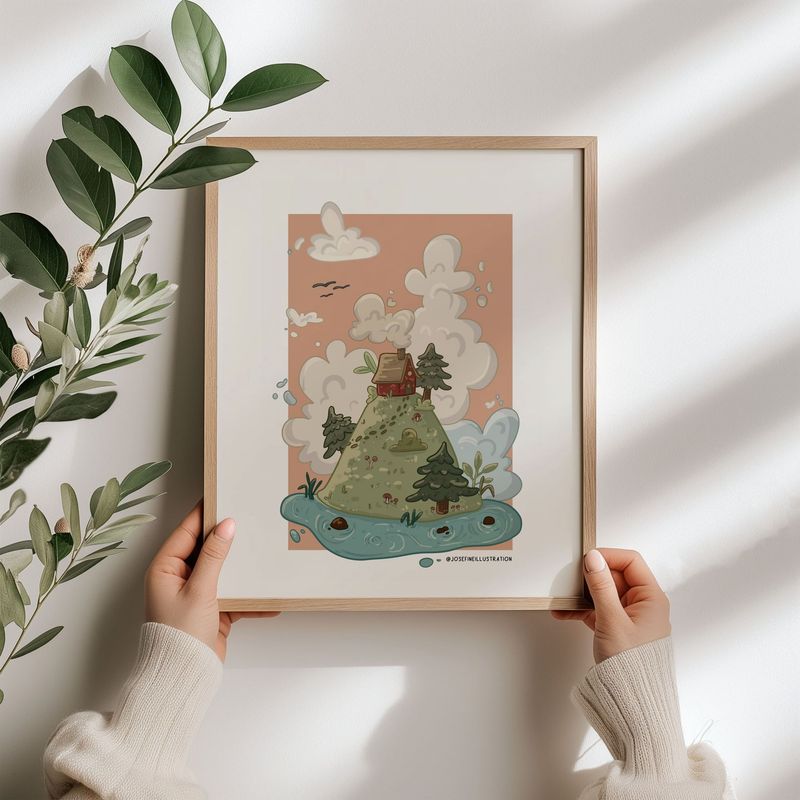 Haus am See - Kunstdruck Mattes Papier mit leichter Struktur
