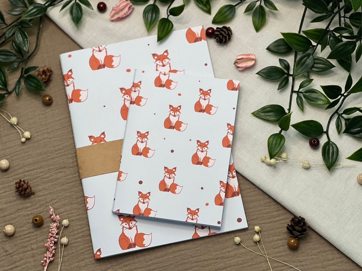 Fuchs Liebe - Handgemachtes Notizheft 30 Seiten