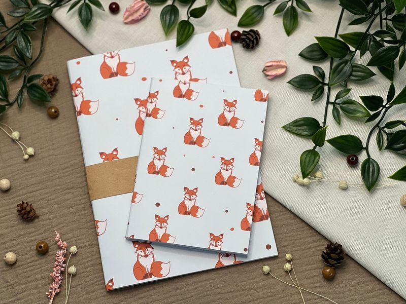 Fuchs Liebe - Handgemachtes Notizheft 30 Seiten