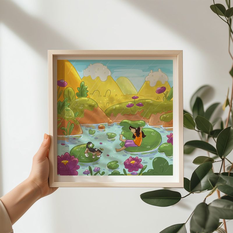 Sommerfreude - Kunstdruck Mattes Papier mit leichter Struktur