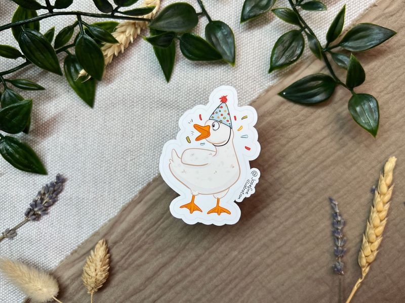 Kleine Party Gans- Süßer Vinyl Sticke 