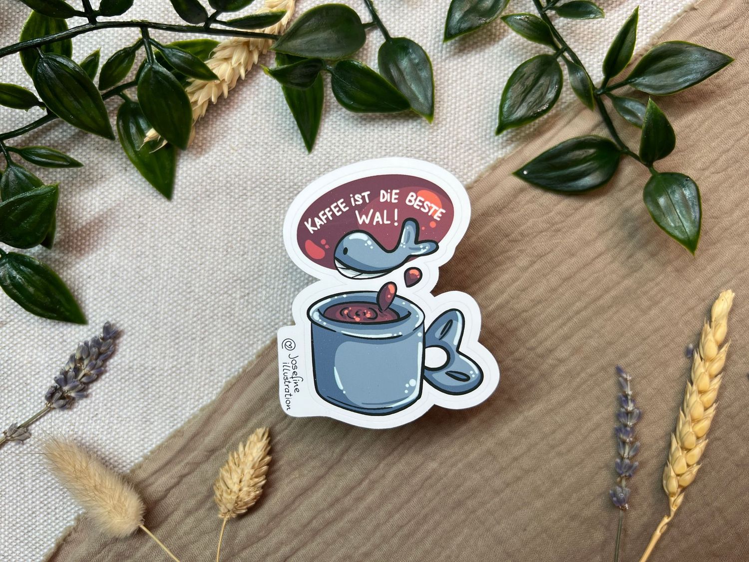 Kaffee ist die beste WAL - Süßer Viyl Sticke 