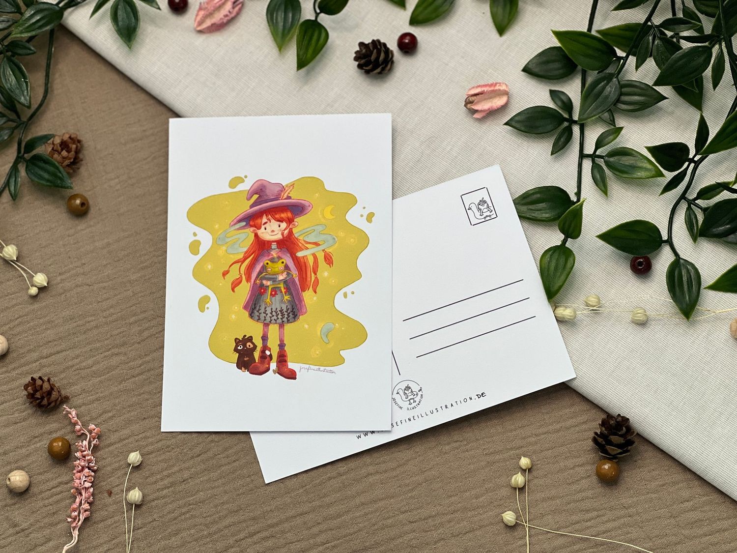Kiki Katzenwunder - Kunstdruck, Postkarte Illustration