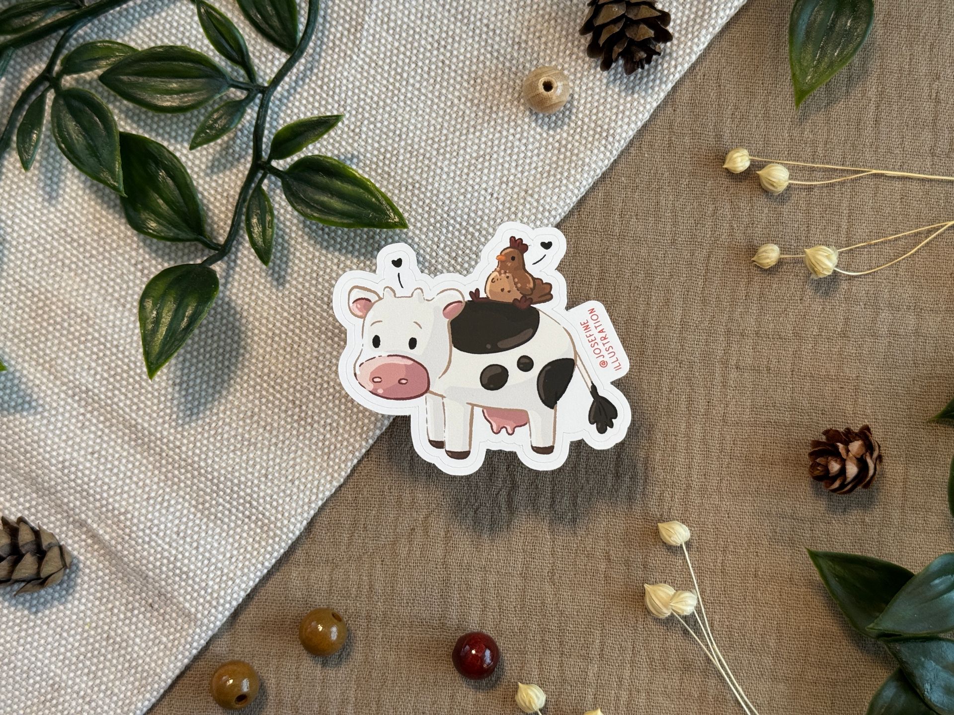 Dörte und Flocke - Süßer Vinyl Sticker 