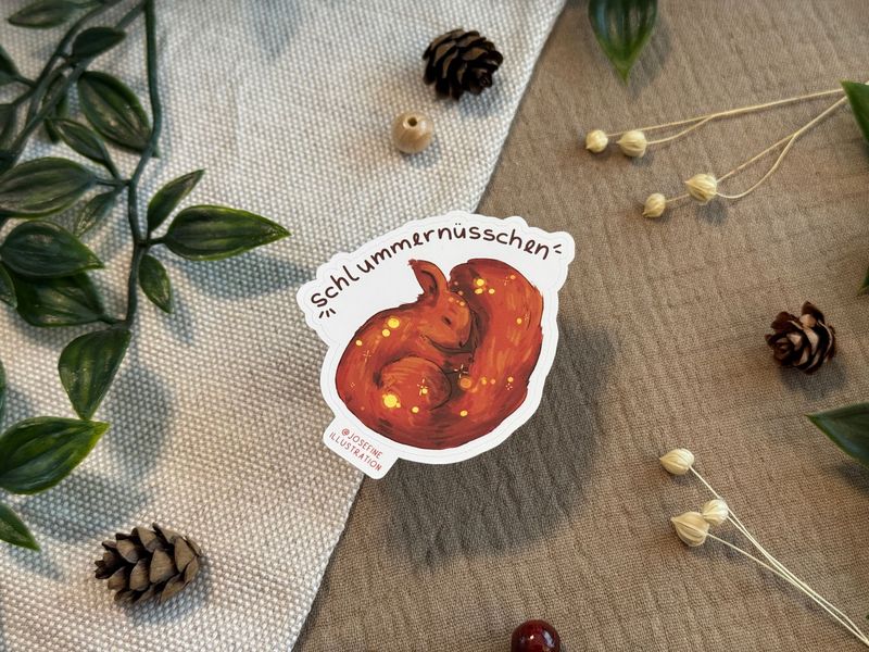 Schlummernüsschen- Süßer Vinyl Sticker 