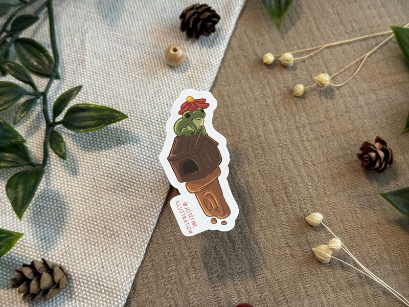 Marty der Frosch Süßer Vinyl Sticker 