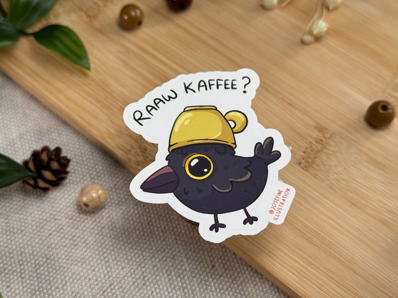 Rudi Kaffeerich| Raaw Kaffee?!  -  Süßer Vinyl Sticker