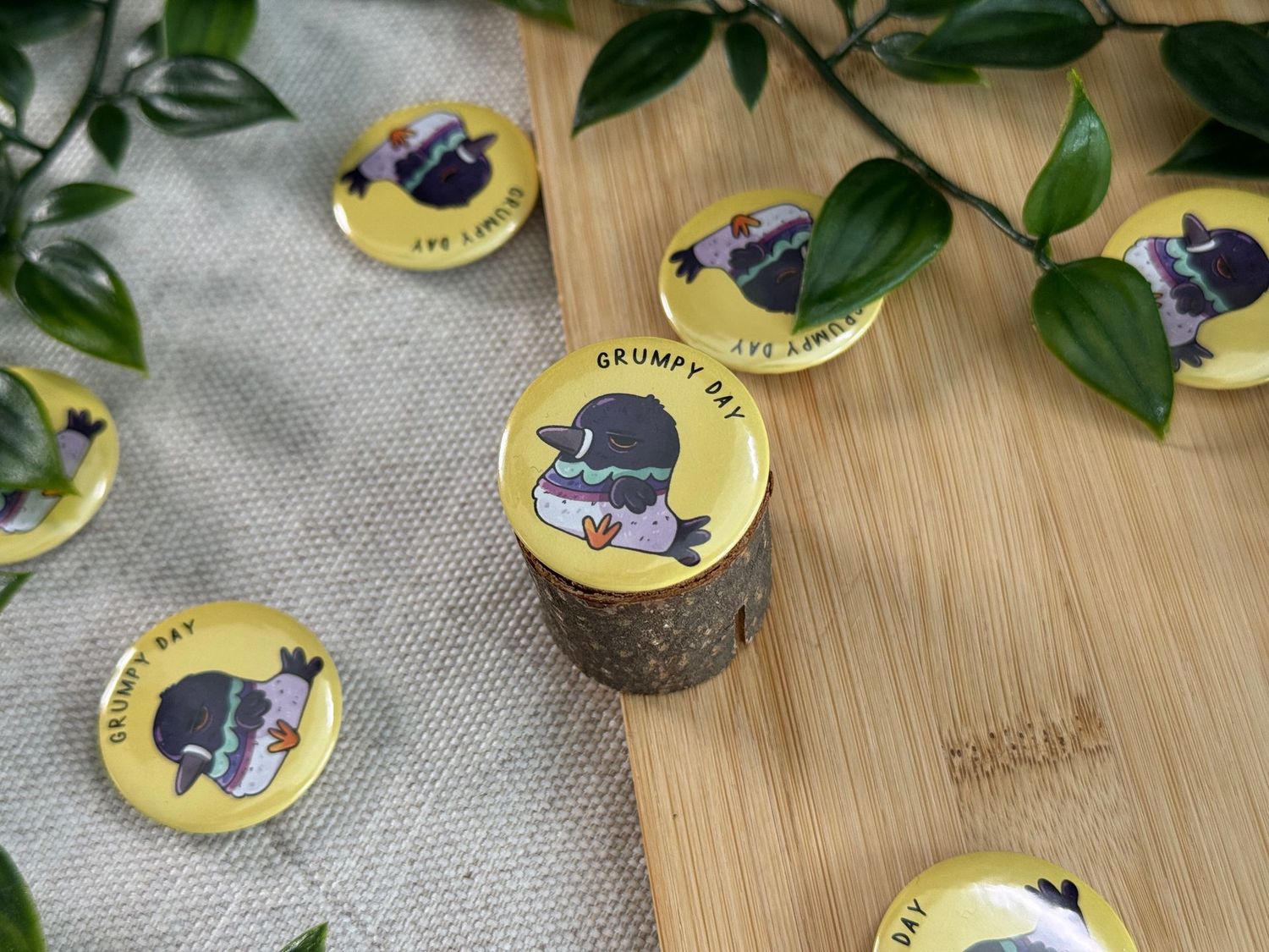Gurrdrun Grumpy Day Button Größe M