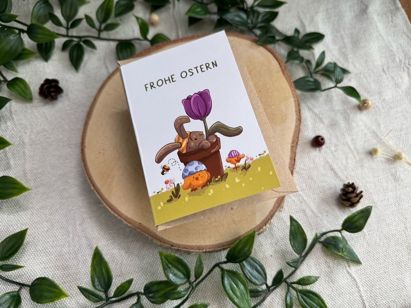 Ein Topf voller Ostergrüße - Süße Oster Grußkarte