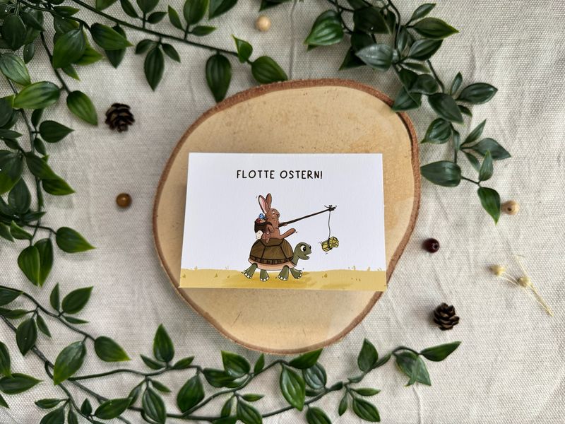 Flotte Ostern - Süße Oster Grußkarte