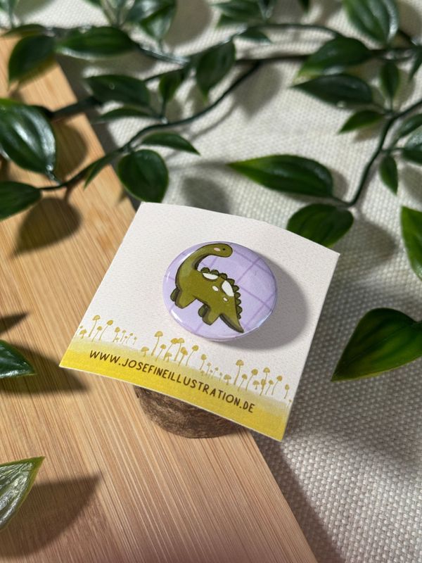 Dino Grün Button Größe S
