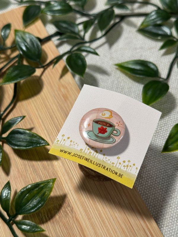 Herbst Tee Button Größe S