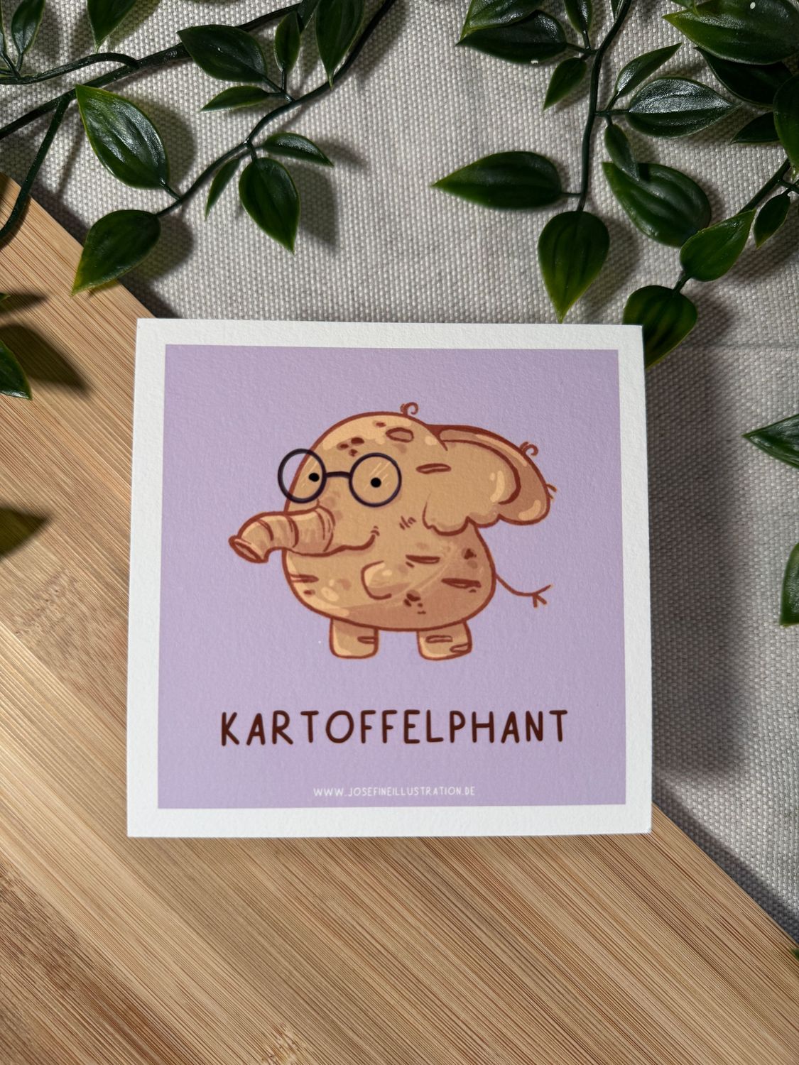 Kartoffelphant - Mini Kunstdruck