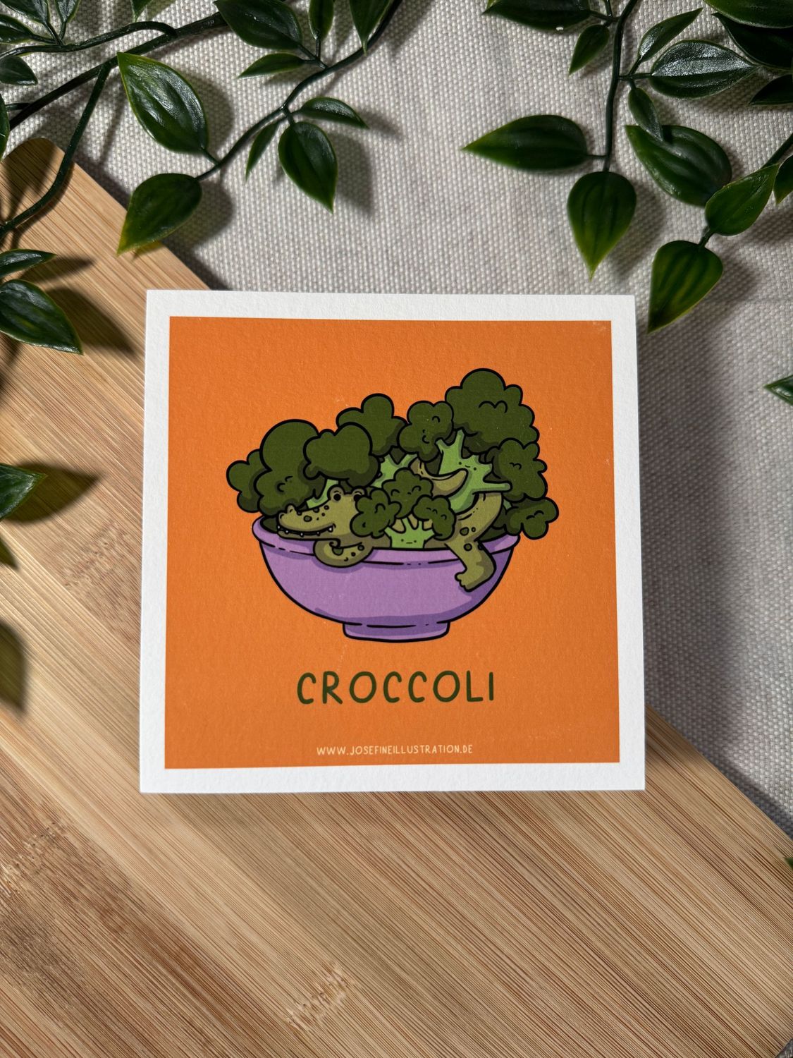 Croccoli - Mini Kunstdruck
