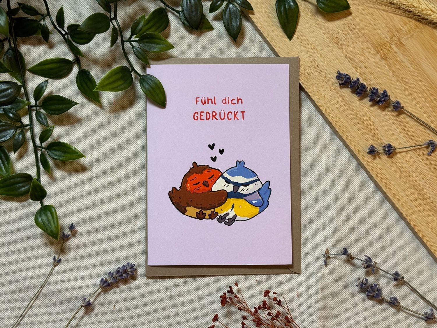 Fühl dich gedrückt - Karte