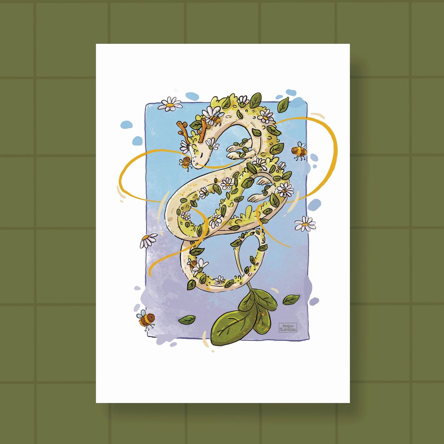 Emily Gänseblümchen - Kunstdruck Mattes Papier mit leichter Struktur