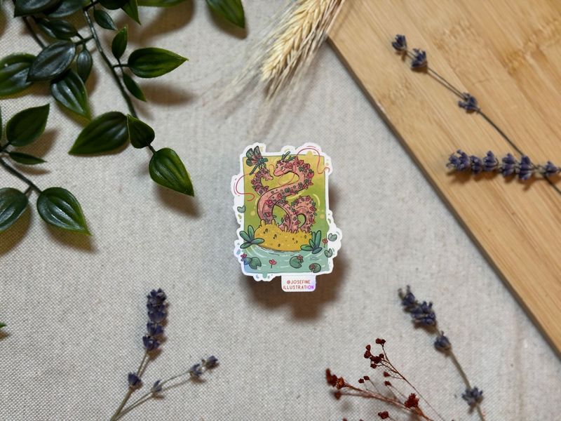 Schimmer Drache Mia Seerose - Süßer Sticker