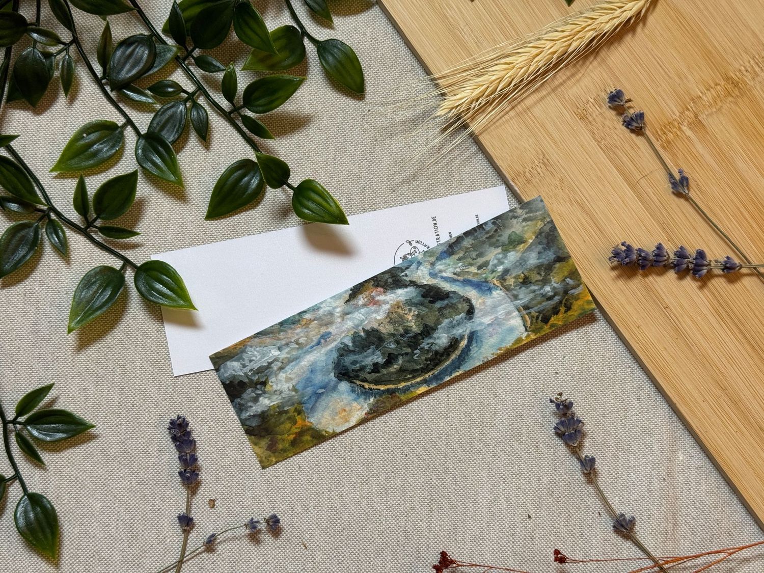 Saarschleife - Aquarell-Optik Lesezeichen