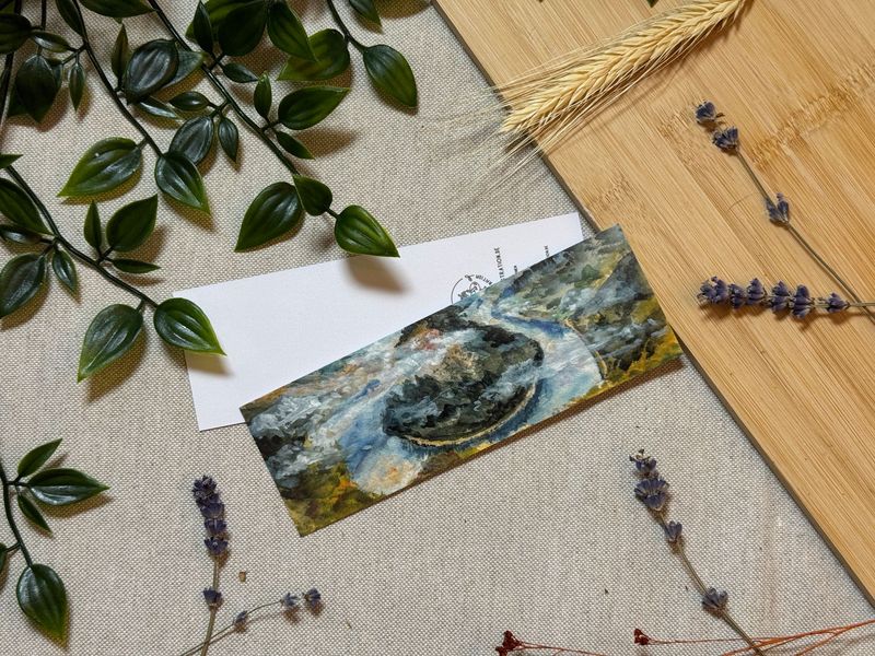 Saarschleife - Aquarell-Optik Lesezeichen