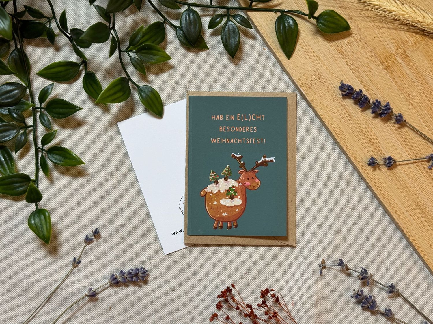 Hab ein E(l)cht besonderes Weihnachtsfest - Süße Weihnachtliche Karte