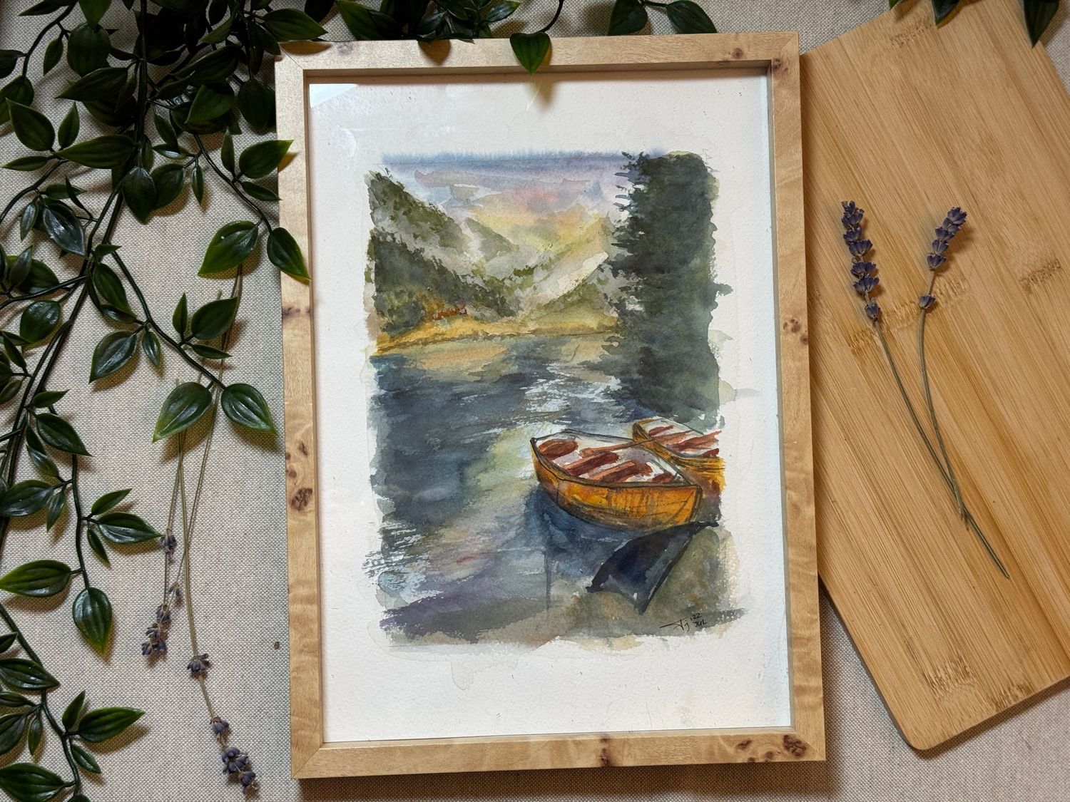 Bergliebe - Aquarellbild ca. DIN A4