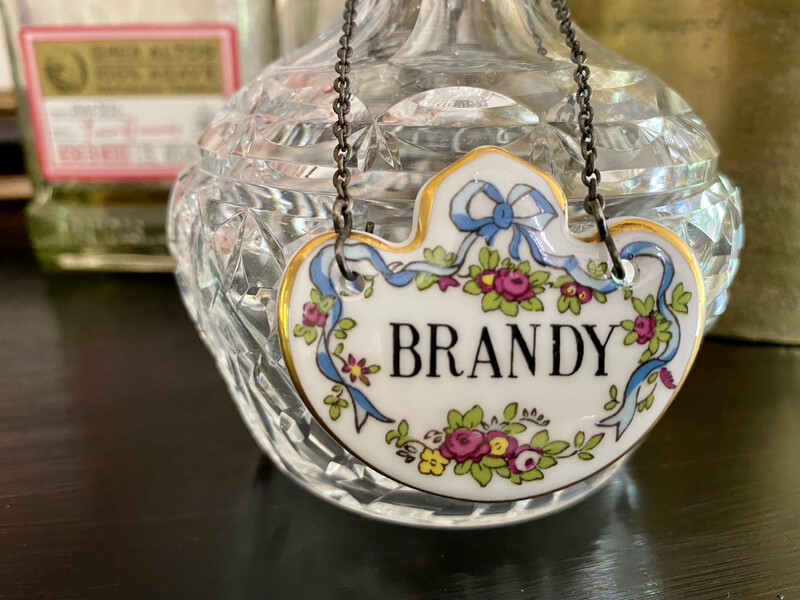 Porcelain Brandy Decanter Label