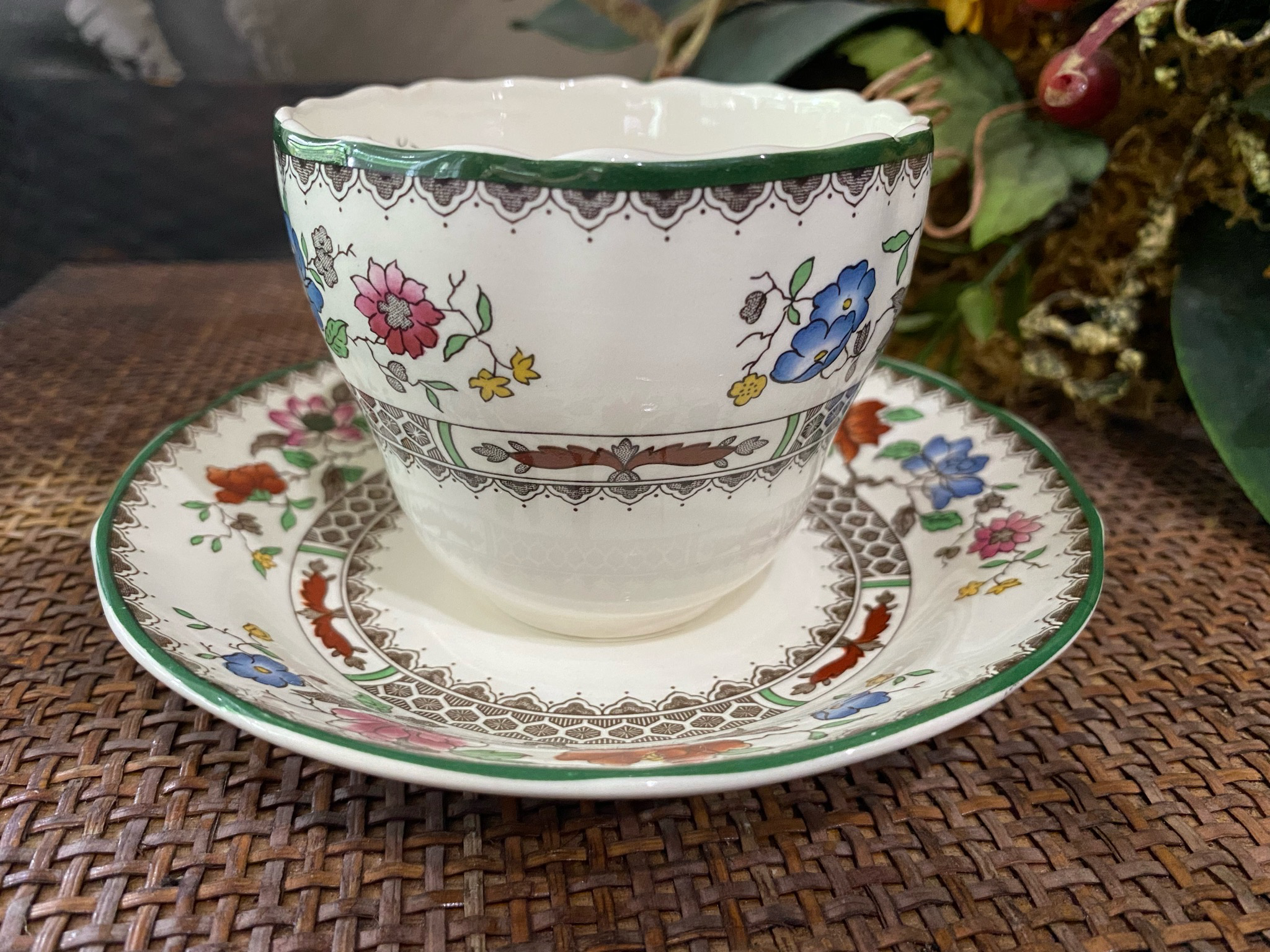 Spode Chinese Rose Cup and Saucer