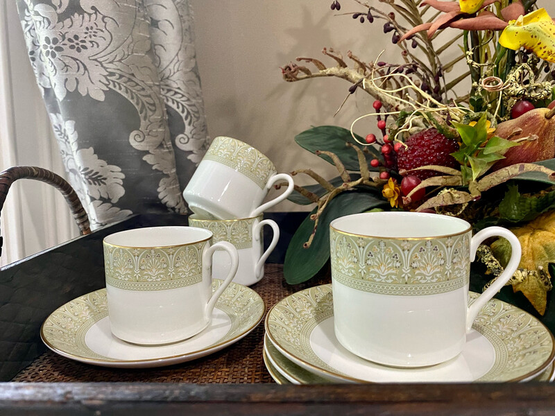 Demitasse Cups and Saucers Royal Doulton Sonnet Set of 4
