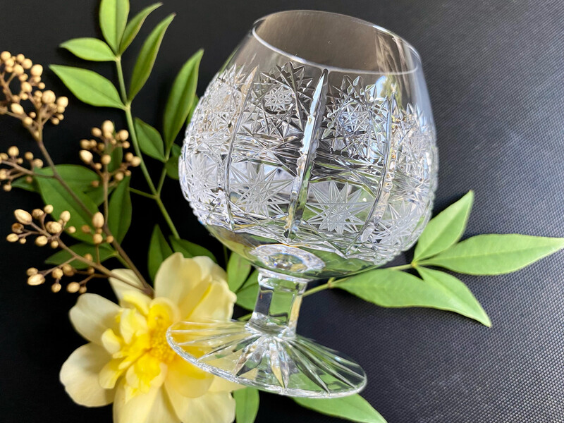 Vintage Cut Crystal Brandy Snifter