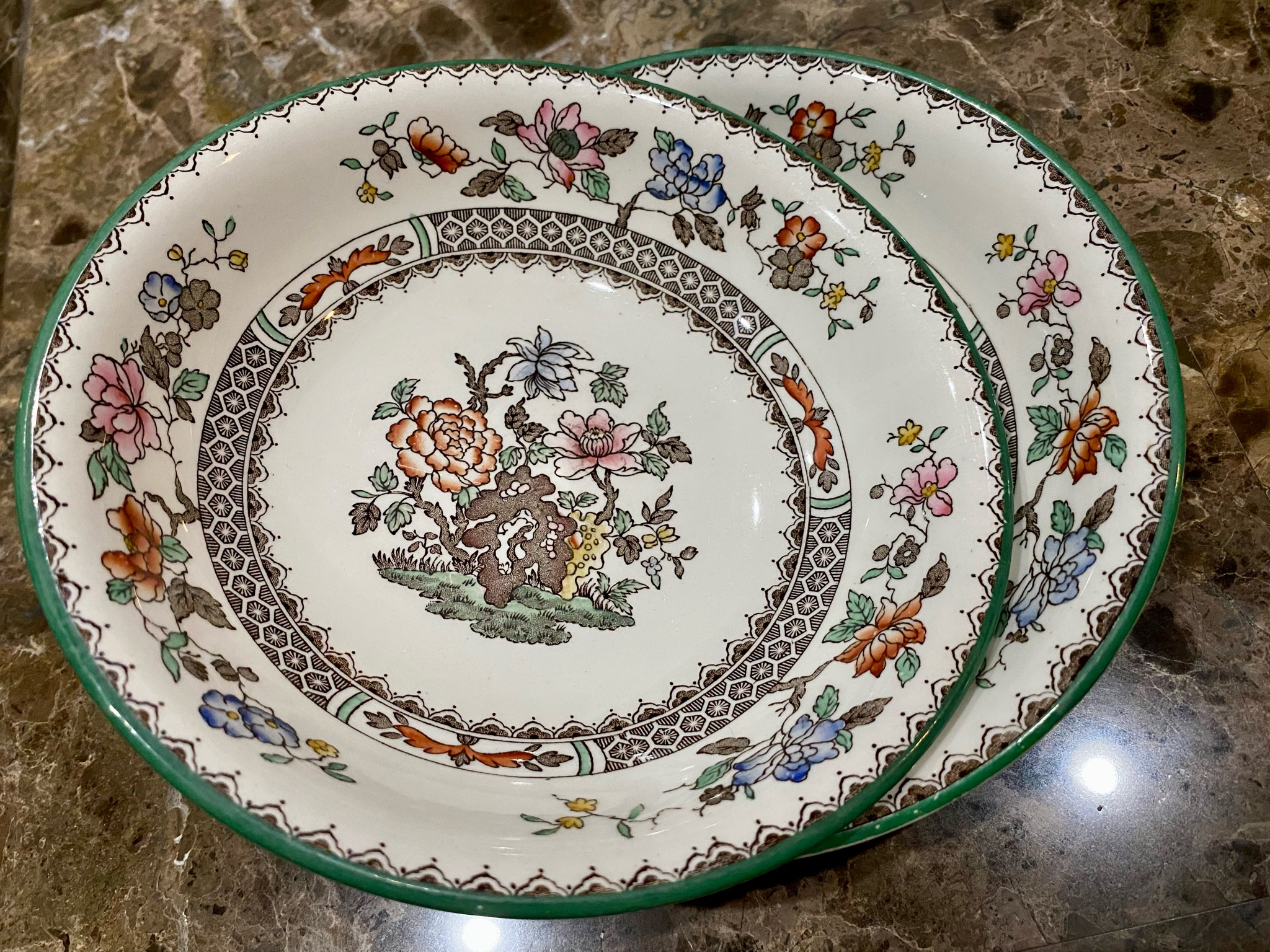 Spode Chinese Rose Cereal Bowls Set of 2