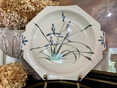 Iris Platter, Vintage Pottery Serving Platter