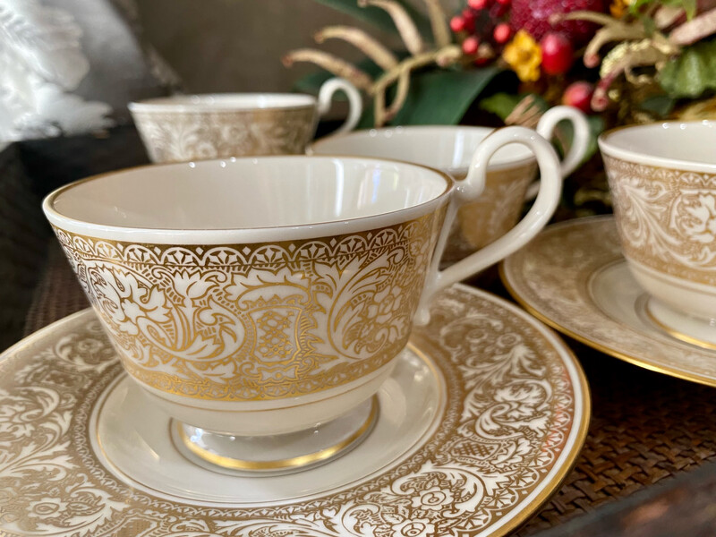 Franciscan Masterpiece China Interpace Cups and Saucers