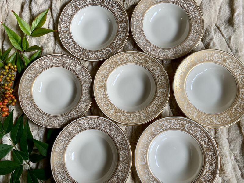 Franciscan Renaissance Gold China Dessert Bowls