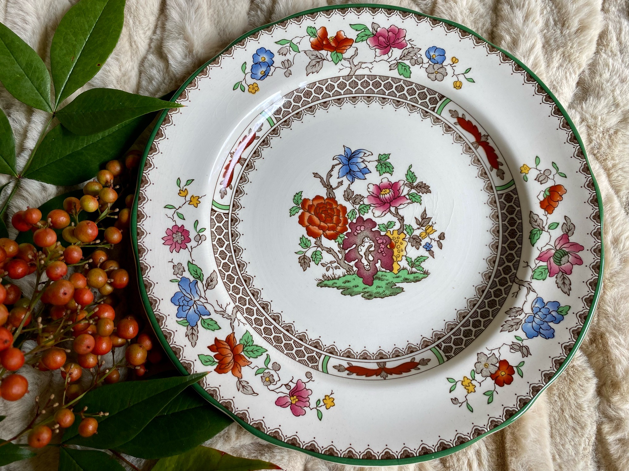 Spode Chinese Rose Salad Plates Set of 7